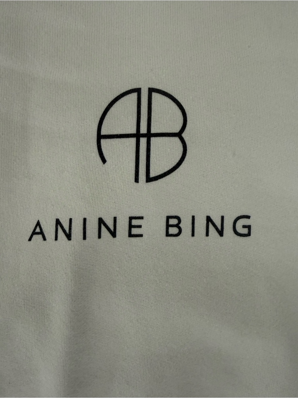 Anine Bing White Logo Crewneck Sweatshirt Size Small Vintage 100% Cotton - Picture 3 of 8